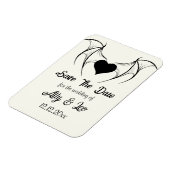 Gothic Save the Date dunkle Romantik Fledermausflü Magnet (Linke Seite)
