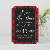 Gothic Save the Date Einladungskarte Einladung (Stehend Vorderseite)
