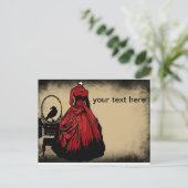 Gothic Save the Date Postkarte (Stehend Vorderseite)