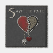 Gothic Save the Date - Square Magnet (Vorne)