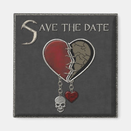 Gothic Save the Date - Square Magnet