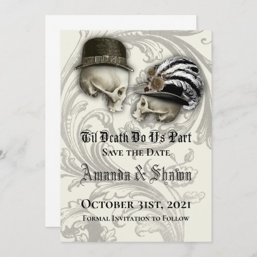 Gothic Save the Date Wedding (Vorne/Hinten)