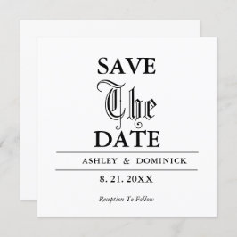 Gothic Save the Date Wedding Announcement Card