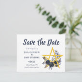 Gothic Save the Date | Wiccan Floral Handfasting (Stehend Vorderseite)