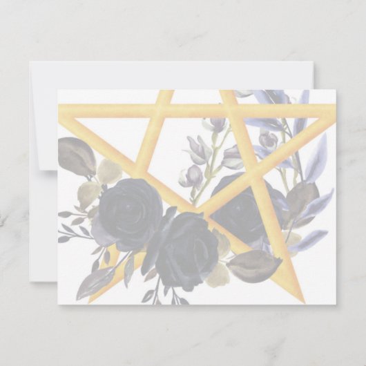 Gothic Save the Date | Wiccan Floral Handfasting (Rückseite)