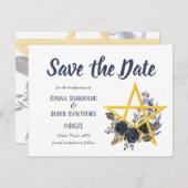 Gothic Save the Date | Wiccan Floral Handfasting (Vorne/Hinten)
