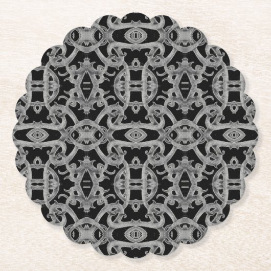 GOTHIC Scallop Round Paper Untersetzer (Vorderseite)