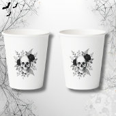Gothic-Schädel-Blumen-Halloween Pappbecher