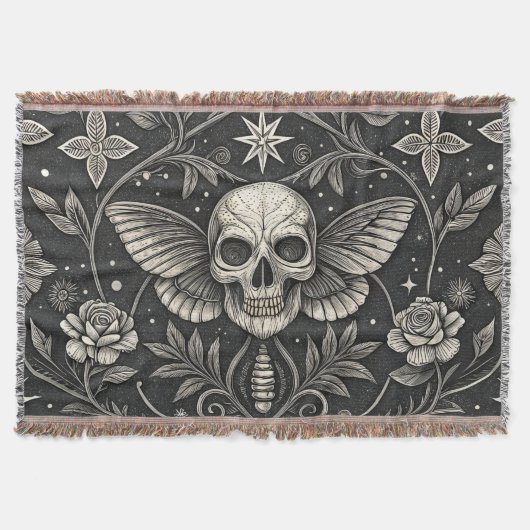 Gothic-Schädel-Blumen-Himmelsmuster (1) Decke (Vorderseite)