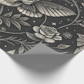 Gothic-Schädel-Blumen-Himmelsmuster (1) Geschenkpapier (Ecke)