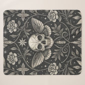 Gothic-Schädel-Blumen-Himmelsmuster (1) Sherpadecke (Vorderseite (Horizontal))