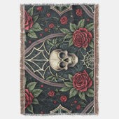 Gothic-Schädel-Blumen-Himmelsmuster (3) Decke (Vorderseite Vertikal)