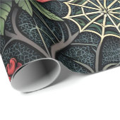 Gothic-Schädel-Blumen-Himmelsmuster (3) Geschenkpapier (Rolleneckpunkt)