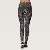 Gothic-Schädel-Blumen-Himmelsmuster (3) Leggings (Rückseite)
