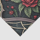 Gothic-Schädel-Blumen-Himmelsmuster (3) Seidenpapier (Detail)