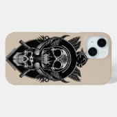 Gothic-Schädel-Design Case-Mate iPhone Hülle (Rückseite (Horizontal))