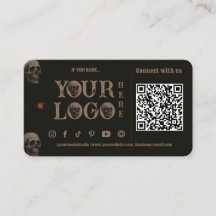 Gothic-Schädel-Dunkle-Halloween-Ticket-Geschäftska