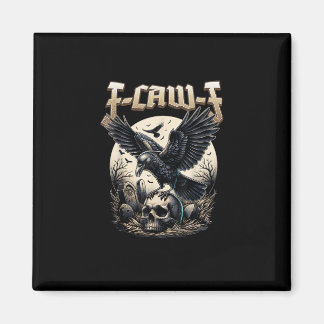 Gothic-Schädel F Krähe F Humor Grafik Magnet