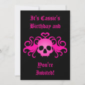 Gothic-Schädel-Geburtstag Einladung (Vorderseite)
