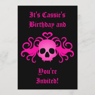 Gothic-Schädel-Geburtstag Einladung