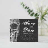 Gothic Schädel Hallowedding Save The Date Budget (Stehend Vorderseite)