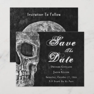 Gothic Schädel Hallowedding Save The Date Budget