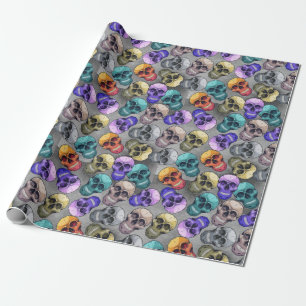 Gothic-Schädel-Halloween-Muster Geschenkpapier