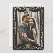 Gothic-Schädel-Halloween-Retro-Save-the-Date-Karte Save The Date (Rückseite)