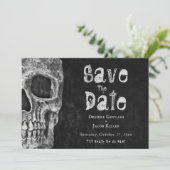 Gothic-Schädel Halloween Save The Date (Stehend Vorderseite)