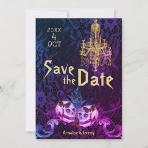 Gothic-Schädel-Hochzeit Save The Date