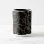 Gothic-Schädel, Krähen und Rosen-Muster Tasse (Zentrum)