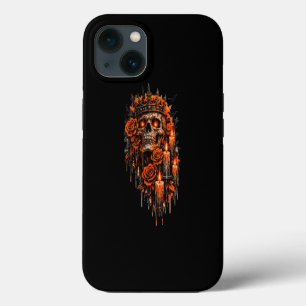 Gothic-Schädel-Krone Halloween Dunkle Rosen Grusel iPhone 13 Hülle