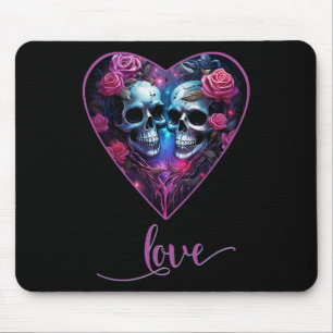 Gothic-Schädel Liebe für Valentinsliebe Rock für M Mousepad