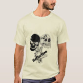 Gothic-Schädel mit Blumenmuster T-Shirt (Vorderseite)