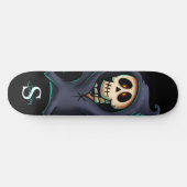 Gothic-Schädel-Monogramm-Thema Skateboard (Horizontal)
