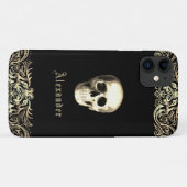Gothic-Schädel personalisiert Case-Mate iPhone Hülle (Rückseite (Horizontal))