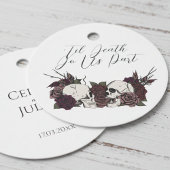 Gothic Schädel & Rose Rund Geschenkanhänger