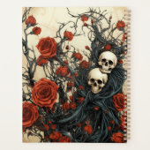 Gothic Schädel & Rosen Planer (Rückseite)