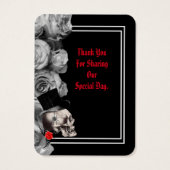 Gothic Schädel schwarze Hochzeit danke Tag (Rückseite)