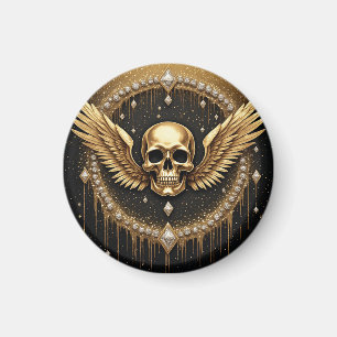💎 Gothic-Schädel-Schwingen-Logo für alternative G Magnet