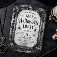 Gothic-Schädel viktorianischer Spiegel Halloween-P