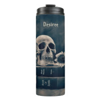 Gothic-Schädel-Vintage-Alte-Bücher-Dunkle-Akademie