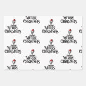 Gothic Schädel Weihnachtswrapping Paper Geschenkpapier Set (Vorderseite 2)
