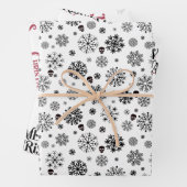 Gothic Schädel Weihnachtswrapping Paper Geschenkpapier Set (Beispiel)