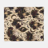 Gothic Schleiereulen-Fliesblanket Fleecedecke (Vorderseite (Horizontal))