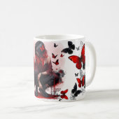 Gothic Schmetterlinge & Lady Fantasy Kaffeetasse (VorderseiteRechts)