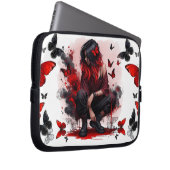 Gothic Schmetterlinge & Lady Fantasy Laptopschutzhülle (Vorne Rechts)