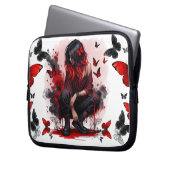 Gothic Schmetterlinge & Lady Fantasy Laptopschutzhülle (Vorderseite Links)