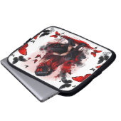 Gothic Schmetterlinge & Lady Fantasy Laptopschutzhülle (Vorne Knopf)