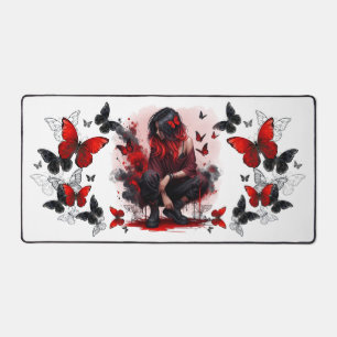 Gothic Schmetterlinge & Lady Fantasy Schreibtischunterlage
